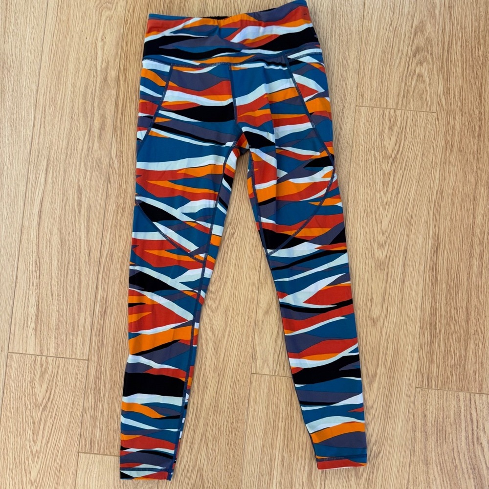 Sweaty Betty Power Leggings Women S Multicolor‎ Abstract Wave Print Full Length